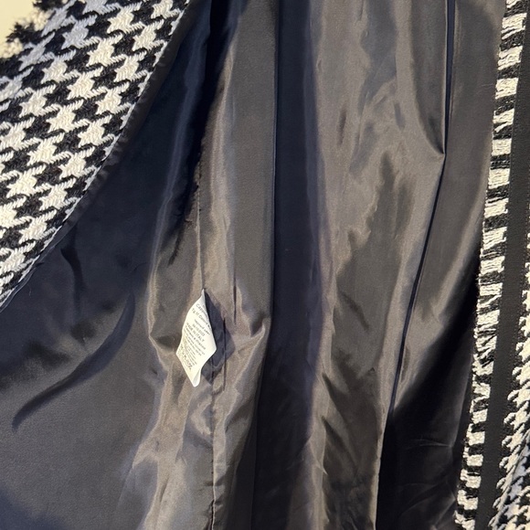 NWT HaveOne (Italy) Black & White Houndstooth Long Blazer/Jacket Chanel Vibe - Picture 12 of 15